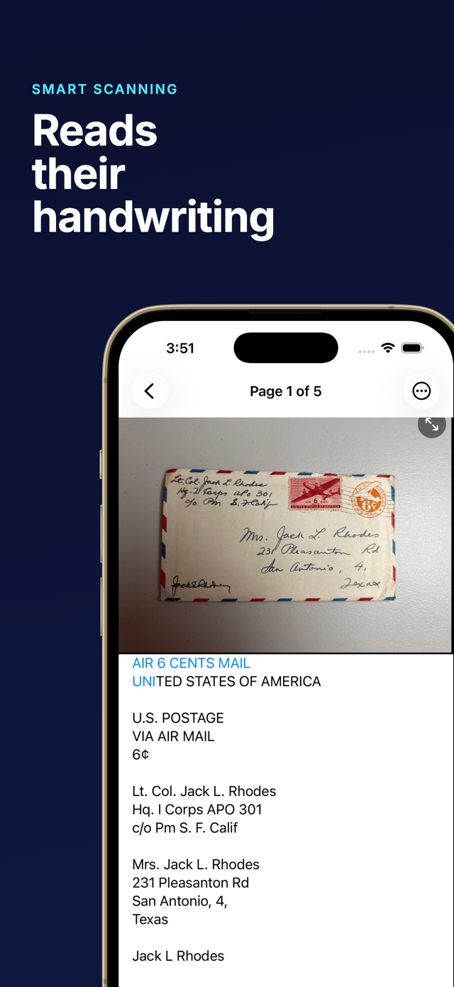 Handwriting transcription